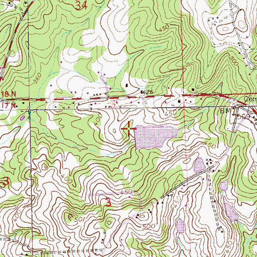 Topographic Map of Hudson Dam, AL