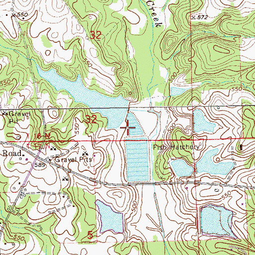 Topographic Map of Doctor James Bruce Number 3 Dam, AL
