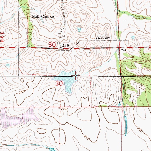 Topographic Map of Cottrell Lake Dam, AL