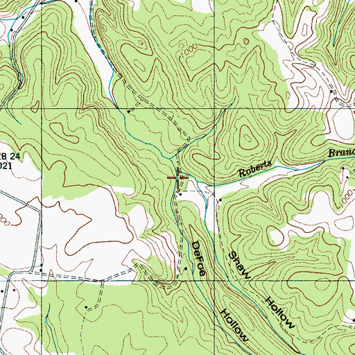Topographic Map of DeFoe Hollow, TN