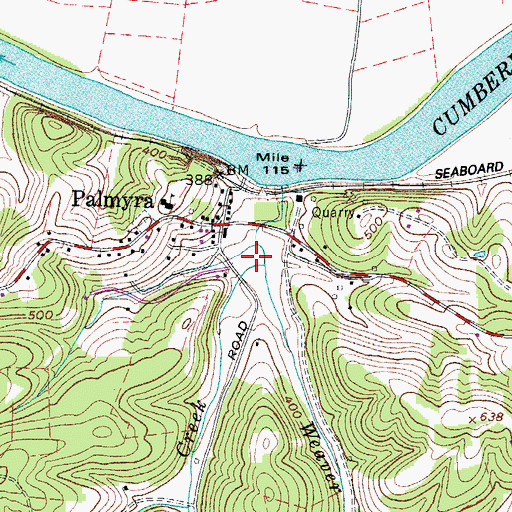 Topographic Map of Deason Creek, TN