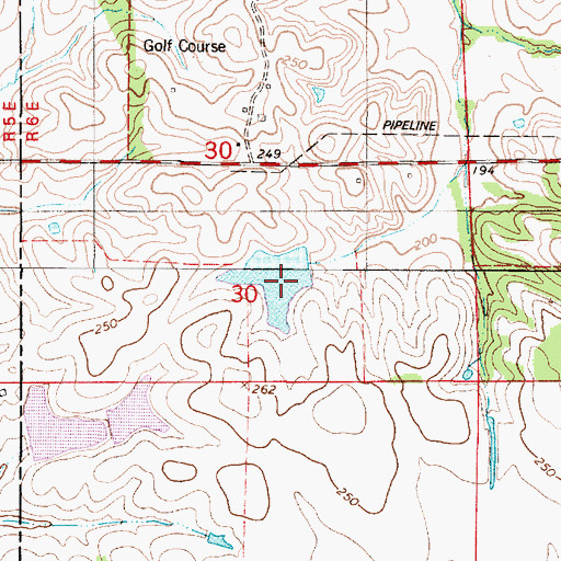 Topographic Map of Cottrell Lake, AL