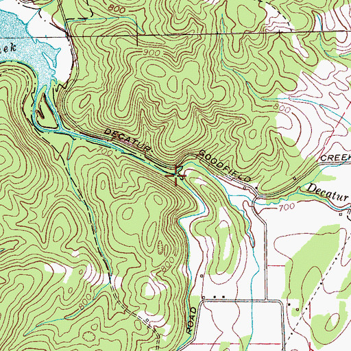 Topographic Map of Decatur Creek, TN