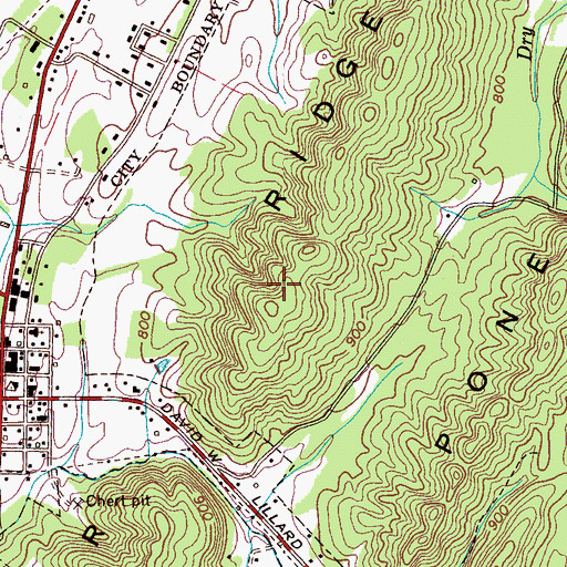 Topographic Map of Decatur Ridge, TN