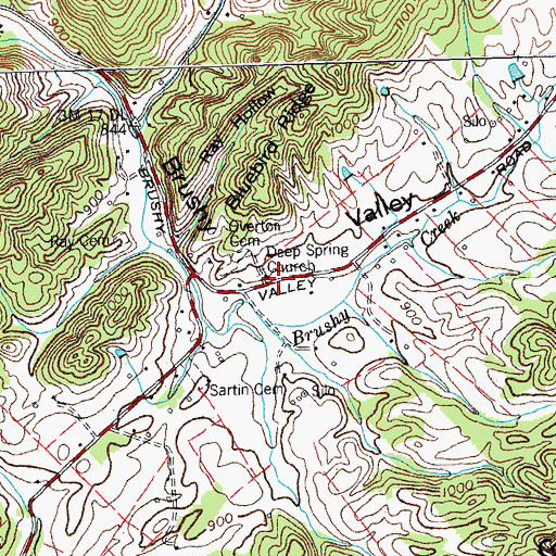 Topographic Map of Deep Spring Church, TN
