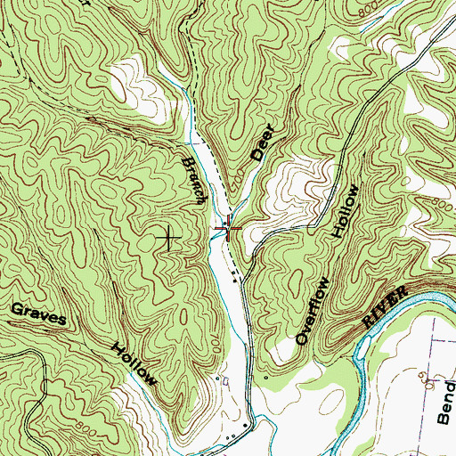 Topographic Map of Deer Hollow, TN