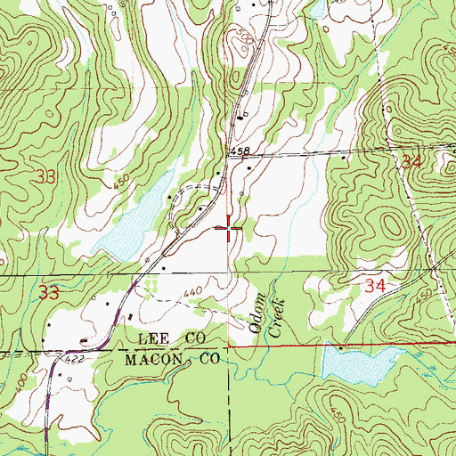 Topographic Map of Lazenby Lake, AL