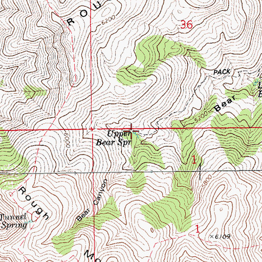 Topographic Map of Upper Bear Spring, AZ