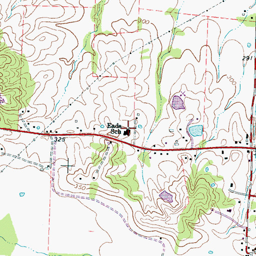Topographic Map of Eads School, TN