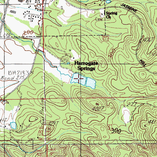 Topographic Map of Crommelin Lake, AL
