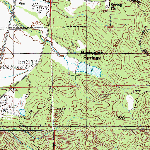 Topographic Map of Crommelin Lake Dam, AL