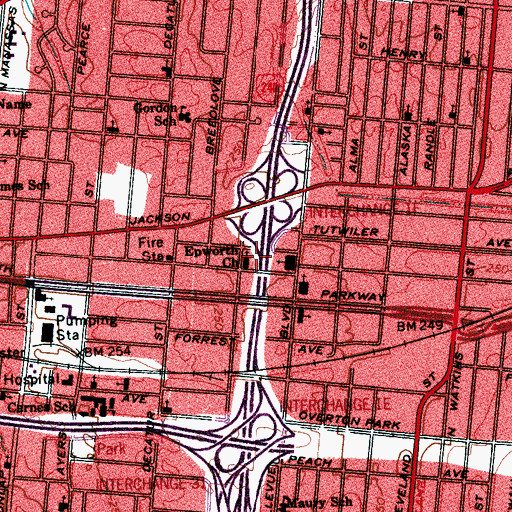Topographic Map of Epworth Church, TN