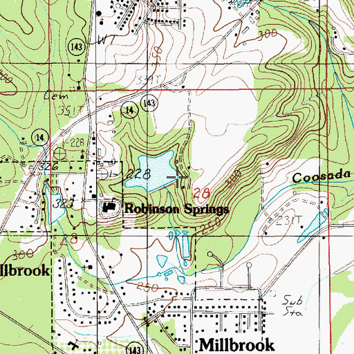 Topographic Map of W A Williamson Dam, AL