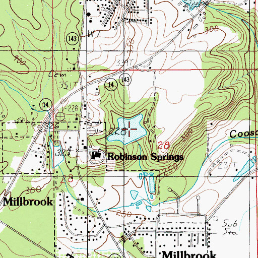 Topographic Map of Williamsons Lake, AL