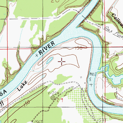 Topographic Map of B D Greer Dam, AL
