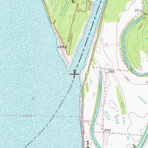 Topographic Map of Hatchie River, TN