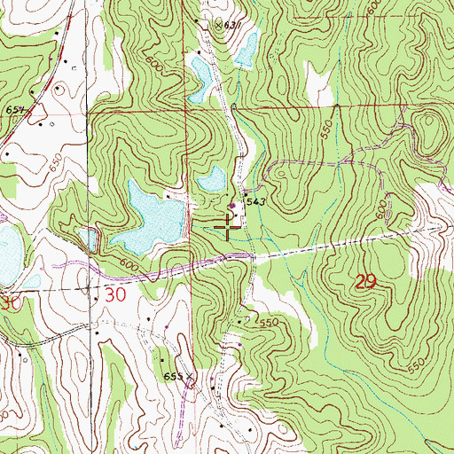 Topographic Map of Louis Murphy Dam, AL