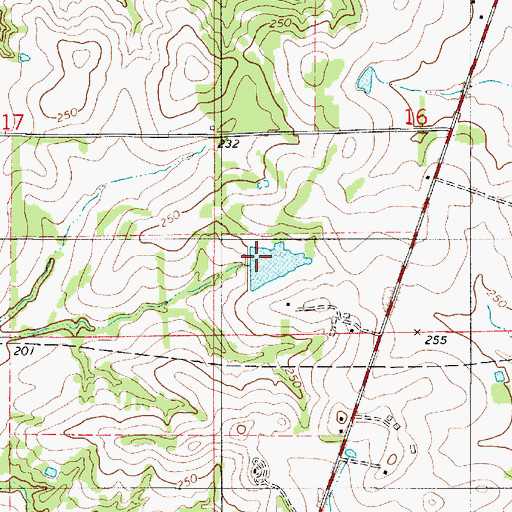 Topographic Map of Hilton Mckee Lake Dam, AL
