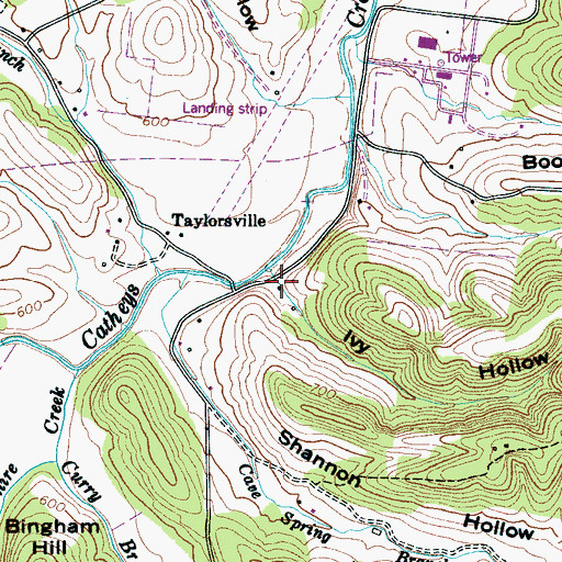 Topographic Map of Ivy Hollow, TN