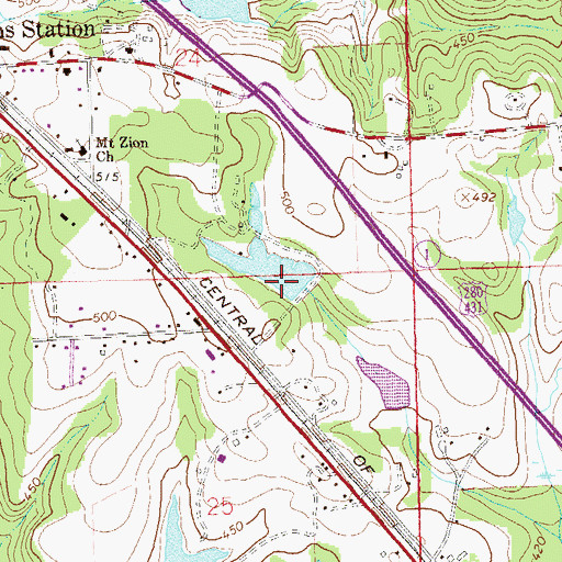 Topographic Map of C L Mullins Dam, AL