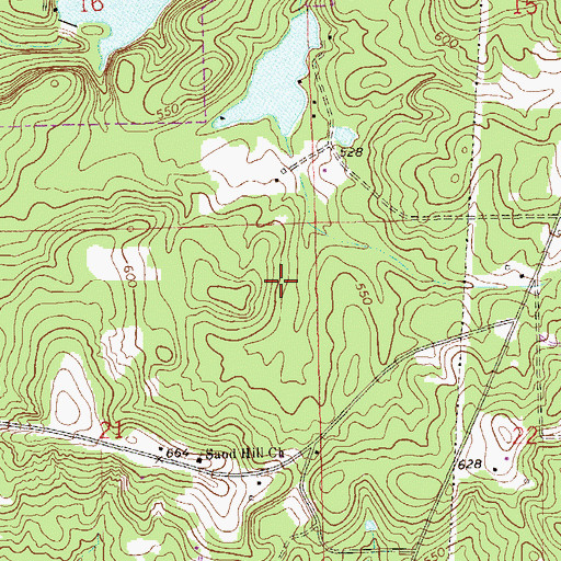 Topographic Map of Cress Outing Club Lake, AL