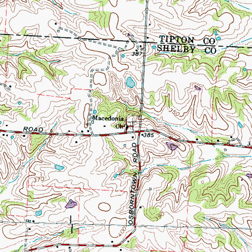 Topographic Map of Macedonia Church, TN