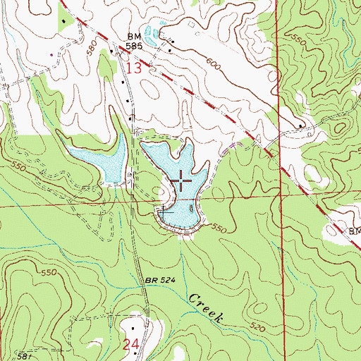 Topographic Map of Pope Lake Number One, AL