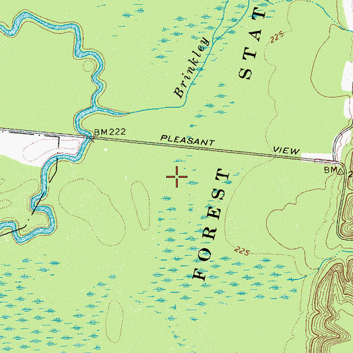 Topographic Map of Meeman-Shelby Forest State Park, TN