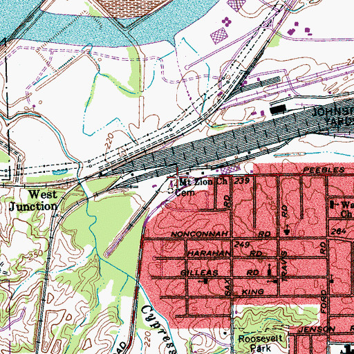 Topographic Map of Mount Zion Church, TN