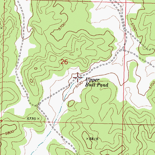 Topographic Map of Upper Bull Pond, AZ