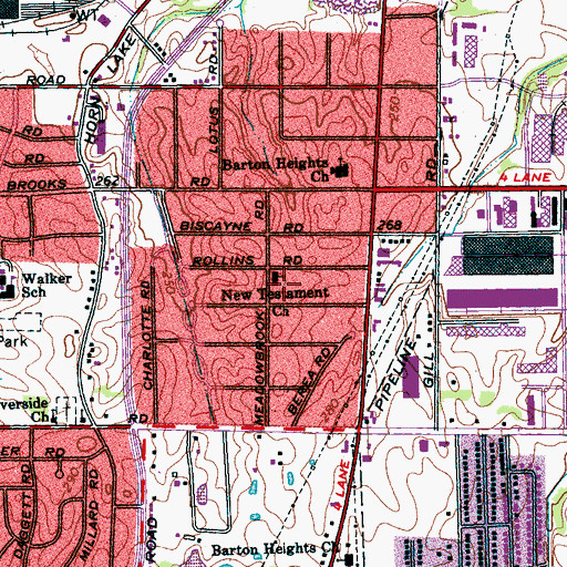Topographic Map of New Testament Church, TN