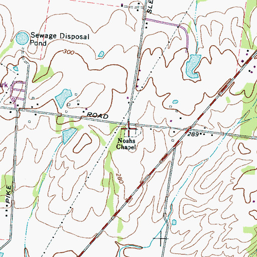 Topographic Map of Noahs Chapel, TN