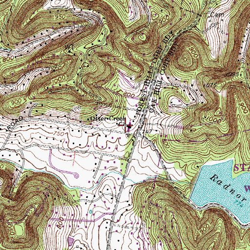 Topographic Map of Otter Creek Church, TN