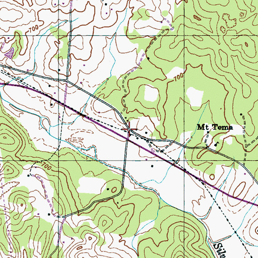 Topographic Map of Park Station, TN