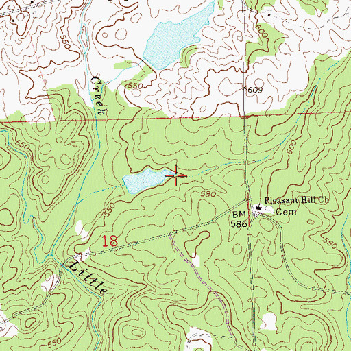 Topographic Map of Samford Brothers Number 2 Dam, AL