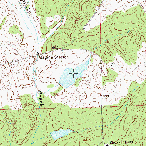 Topographic Map of Samford Lake Number One, AL