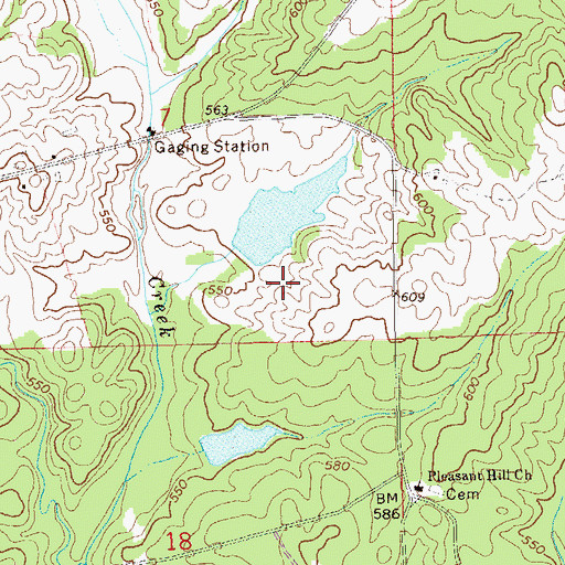 Topographic Map of Samford Brothers Number 1 Dam, AL