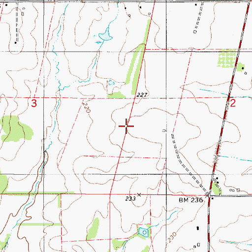 Topographic Map of F W Pierce Lake Number One, AL