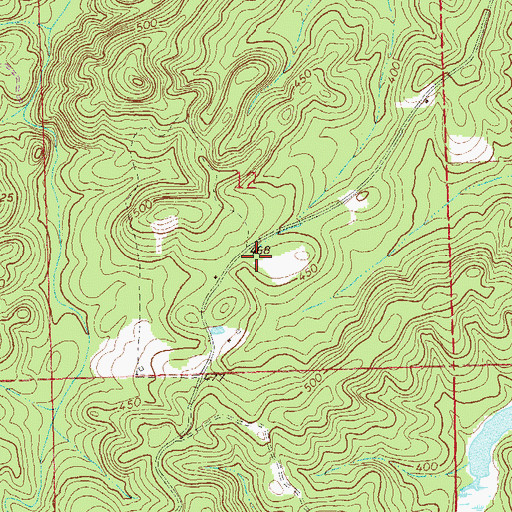 Topographic Map of Mullins Lake, AL