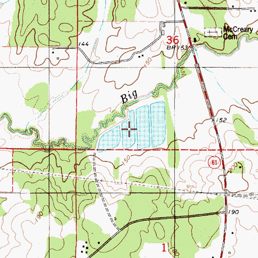Topographic Map of Kyser Lakes, AL