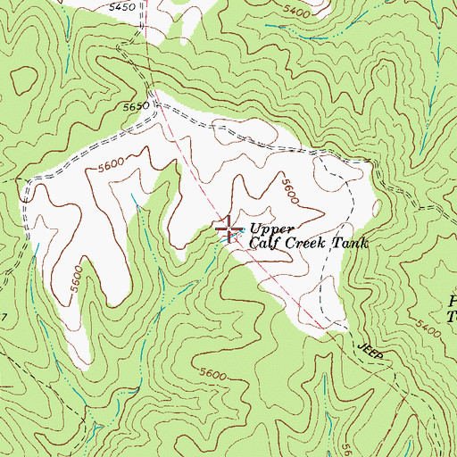 Topographic Map of Upper Calf Creek Tank, AZ
