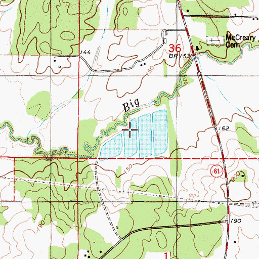 Topographic Map of Kyser Lakes Dam Number 5, AL