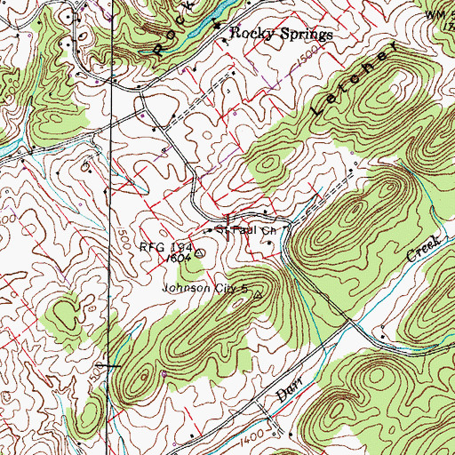 Topographic Map of Saint Paul Church, TN