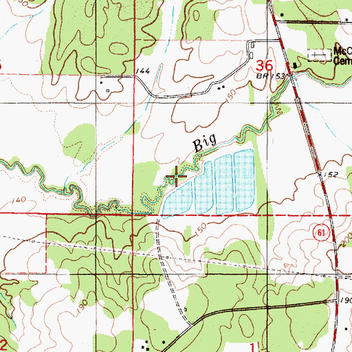 Topographic Map of Walthall Lake Dam, AL