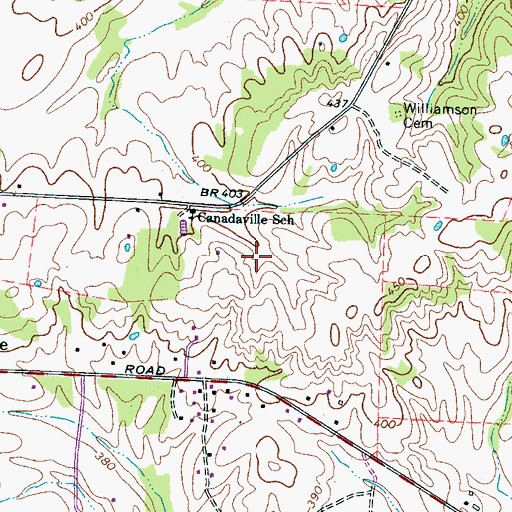 Topographic Map of Catfish Lake Two Dam, TN