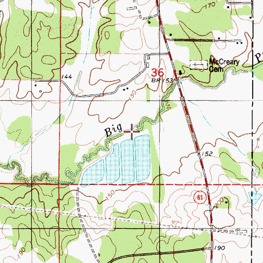 Topographic Map of Kyser Lakes Dam Number 6, AL