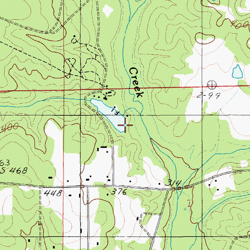 Topographic Map of Camp Tukabatchee Lake Dam, AL