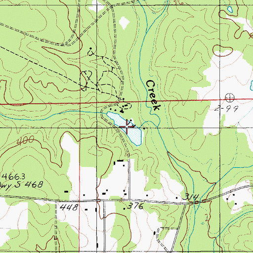 Topographic Map of Camp Tukabatchee Lake, AL