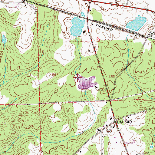 Topographic Map of Alnoname Two Dam, AL