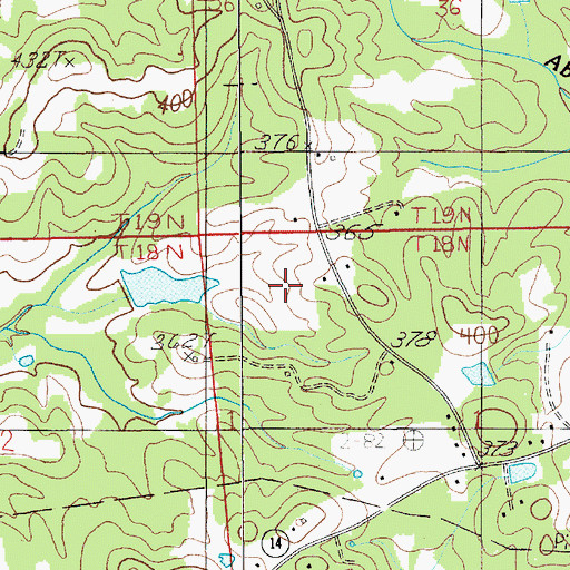 Topographic Map of Knight Lake Dam, AL